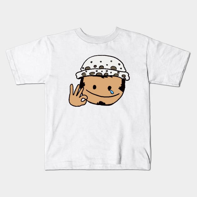 Trafalgar Law Emoji Kids T-Shirt by KCrowArts